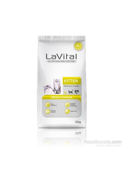 La Vital Kitten Somonlu Yavru Kedi Maması 12 Kg