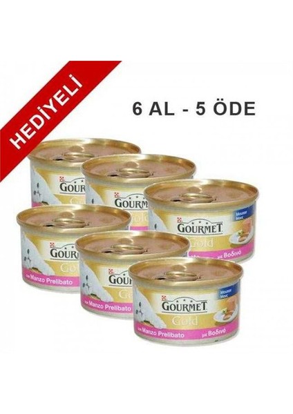 Gold Kıyılmış Sığır Etli 85 Gr 6 Al 5 Öde