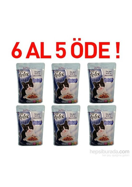 Yavru Kediler İçin Tavuklu Yaş Kedi Maması Pouch 6 Al 5 Öde! 6 X 85 Gr fiyatları