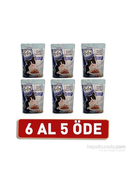 Yavru Kediler İçin Tavuklu Yaş Kedi Maması Pouch 6 Al 5 Öde! 6 X 85 Gr