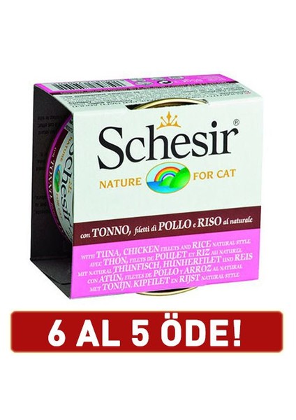 Ton Balıklı Ve Tavuklu Yetişkin Kedi Konservesi 6 Al 5Öde! 85 Gr