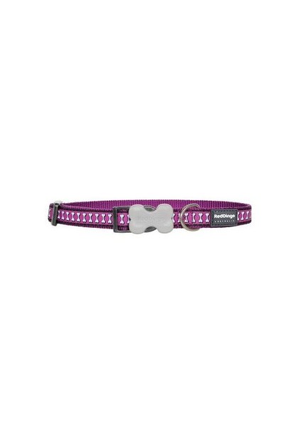 Reddingo Fosforlu Kemik Desenli Mor Köpek Boyun Tasması 20 Mm
