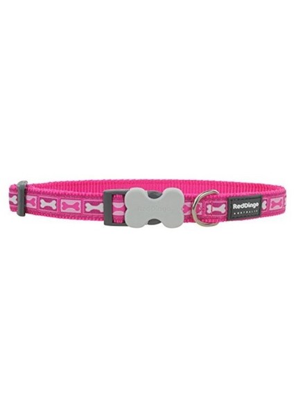 Reddingo Bone Yard Desenli Pembe Köpek Boyun Tasması 20 Mm