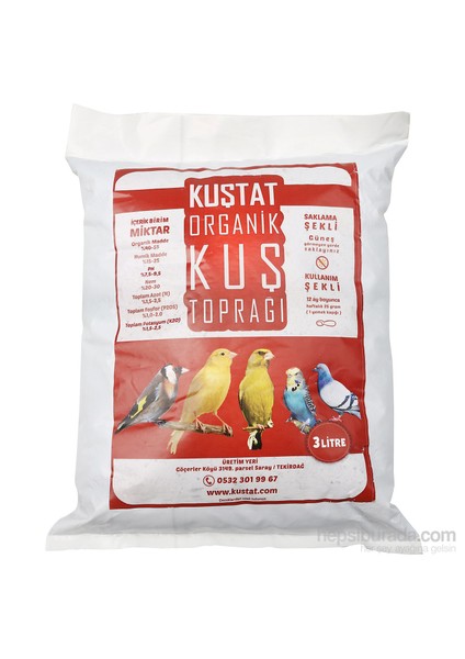 Organik Kuş Toprağı 3 Lt