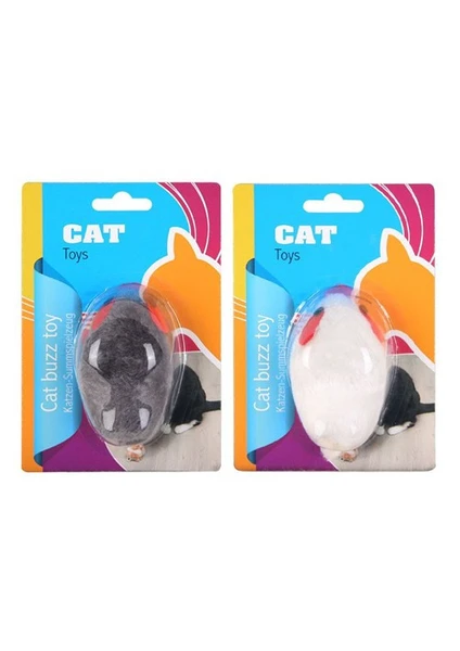 Titreyen Peluş Fare Kedi Oyuncağı 10 Cm