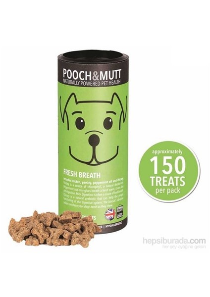 Fresh Breath Ağız Kokusu Önleyici Köpek Ödülü 150 Adet , Hipoalerjik, Elde Pişirilmiş, Doğal, Katkısız )