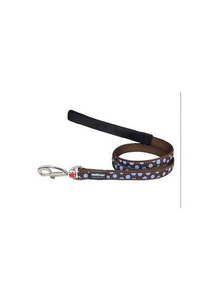 Reddingo Kahverengi Üzerine Mavi Benekli Uzatma Köpek Tasması 15 Mm