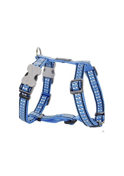 Reddingo Fosforlu Kemik Desenli Mavi Köpek Göğüs Tasması 20 Mm