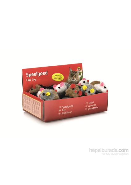 Kurmalı Peluş Fare Kedi Oyuncağı