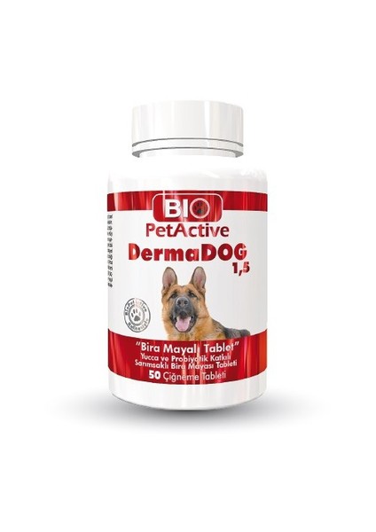 Bio Pet Active Pet Active Dermadog Köpekler Için Sarimsakli Maya Tableti 50 Adet