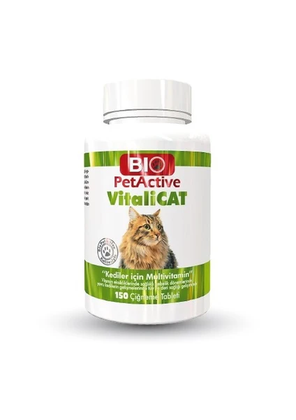 Bio Pet Active PetActive Vitalicat Kedi Multivitamin 150 Tablet