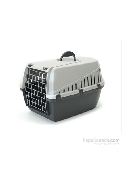 Trotter 2 Kedi Köpek Taşıma Kabı Açık Gri/Koyu Gri