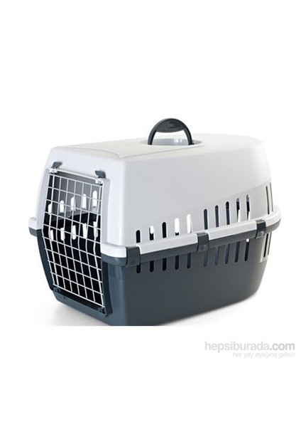 Trotter 3 Kedi Köpek Taşıma Kabı Açık Gri/Koyu Gri