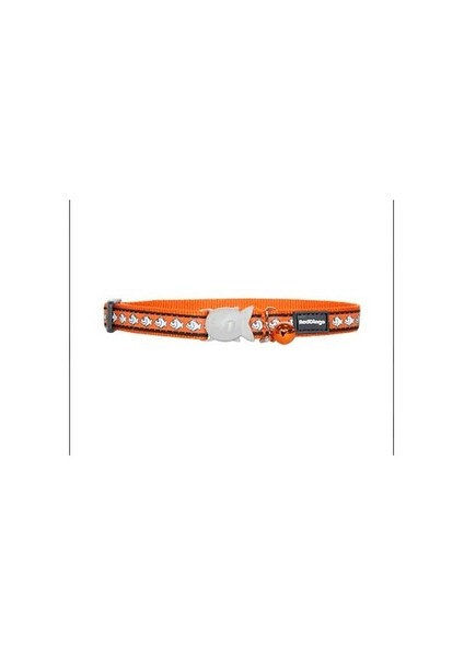 Reddingo Fosforlu Balık Desenli Turuncu Kedi Boyun Tasması 12 Mm