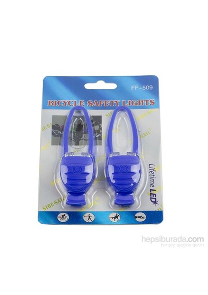 İkili Çift Renkli Led Lamba Kurbağa Silikon Işık 3 Kademeli Bisiklet Gidon Işığı (2'Li Mavi) indirimleri