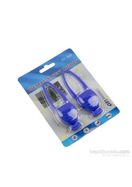 İkili Çift Renkli Led Lamba Kurbağa Silikon Işık 3 Kademeli Bisiklet Gidon Işığı (2'Li Mavi)