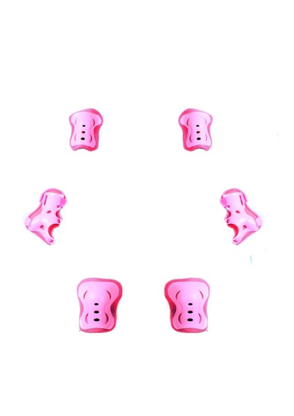 961 Bsklt Dirseklik Dizlik Bileklik 6'Lü Set Lüx Pembe