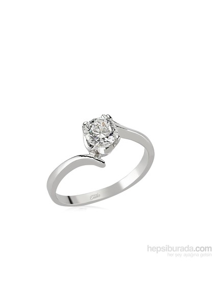Zirkon Taslı Gümüş Kadın Yüzük 436156