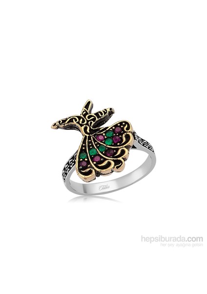 Gümüş Otantik Semazen Bayan Yüzük