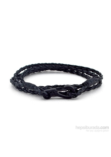 Metal Kanca 4 Sıralı Deri Erkek Bileklik B1166