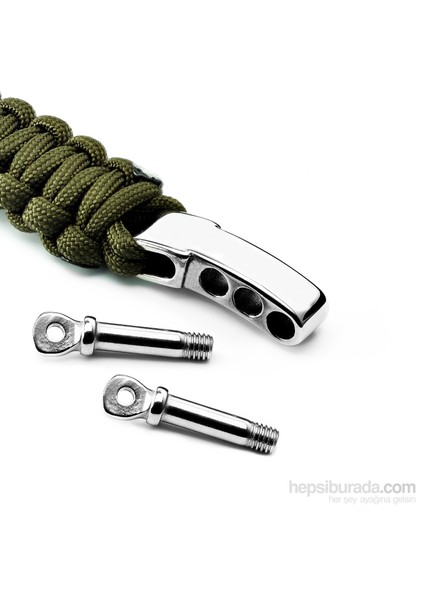 Çelik Klips Paracord 550 Paraşüt İpi Bileklik