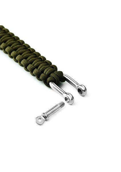 Çelik Klips Paracord 550 Paraşüt İpi Bileklik