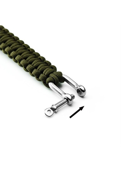 Çelik Klips Paracord 550 Paraşüt İpi Bileklik