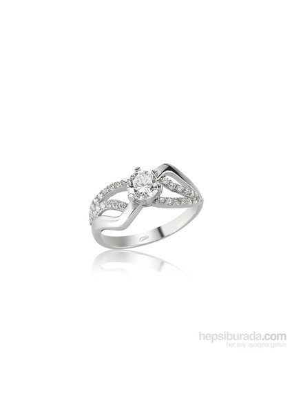 Zirkon Taşlı Tektaş Yüzük 435408