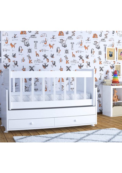 Ahşap Sallanır Çift Çekmeceli Beşik + Yatak fiyatları