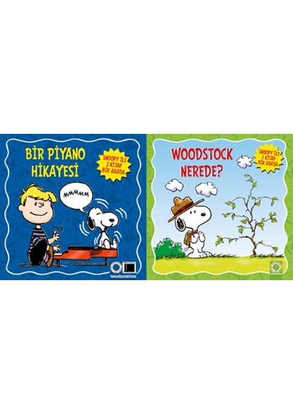 Peanuts Woodstock Nerede &Bir Piyano Hikayesi Snoopy İle 2 Kitap Bir Arada