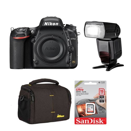 Nikon D750 + Ttl Flash + Hafıza Kartı + Çanta Fiyatı