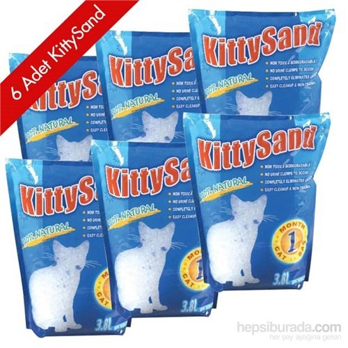 Kitty Sand 6�lı Slica Kedi Kumu 3.8 lt. Fiyatı Taksit Seçenekleri