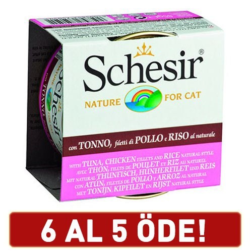 Schesir Ton Balıklı Ve Tavuklu Yetişkin Kedi Konservesi 6 Al Fiyatı