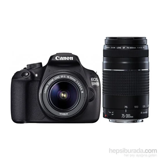 Canon EOS 1200D 18-55+75-300mm SLR Dijital Fotoğraf Makinesi (İthalatçı Garantili)