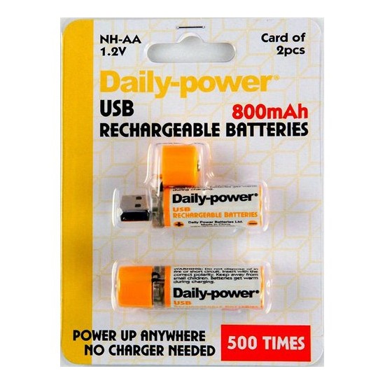 Daily-Power Usb Pil 800 Mah Nh-AA Usb Şarjlı Kalem Pil