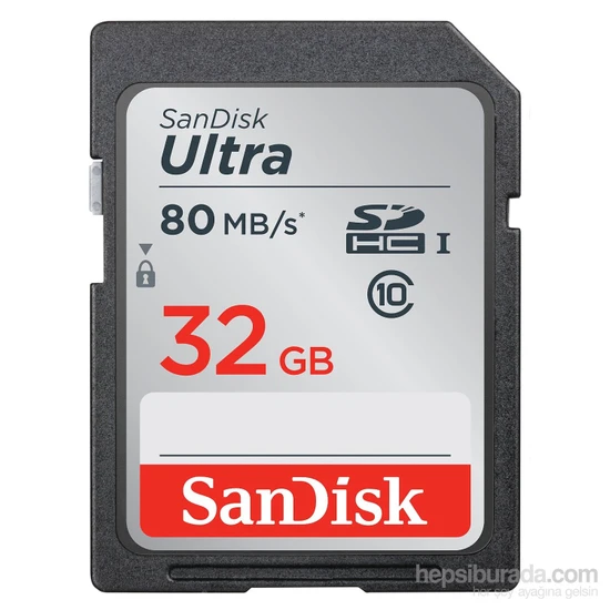 SanDisk Ultra SDHC 32GB 80MB/s Class 10 UHS-I Hafıza Kartı SDSDUNC-032G-GN6IN