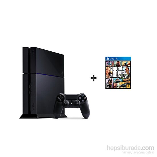 Sony Playstation 4 500Gb Oyun Konsolu + Gta 5 Ps4 Oyun