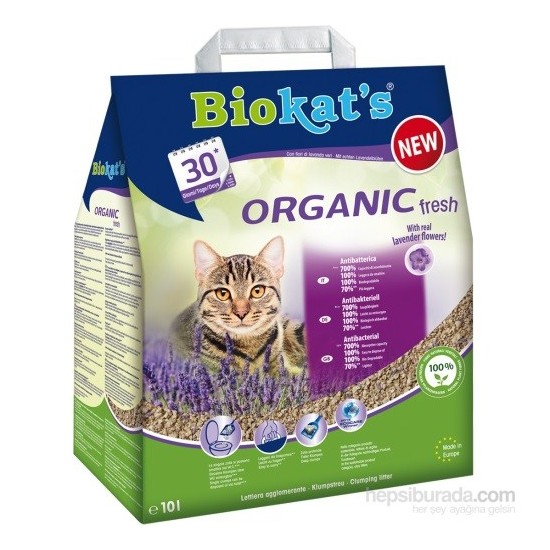 Biokats Organic Fresh Kedi Kumu Lavantalı 10 Lt kk Fiyatı