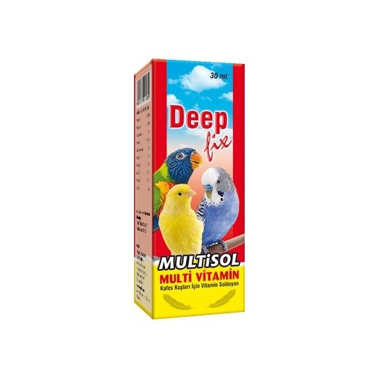 Deep Fix Multisol (Kuşlar İçin Multi-Vitamin) 30 Ml.