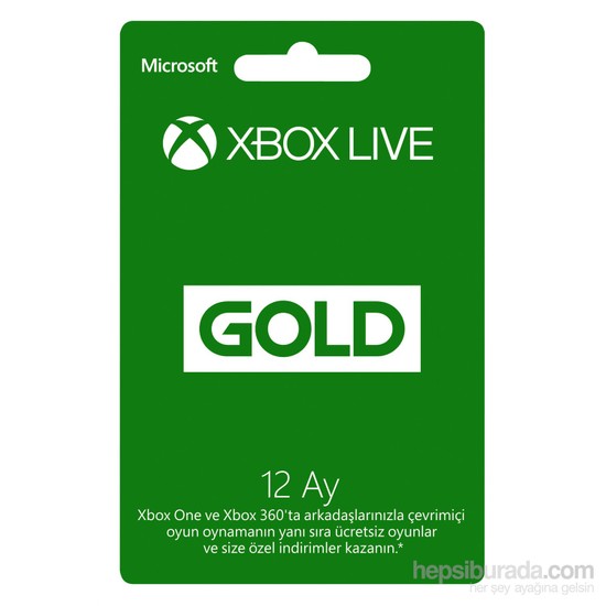Xbox One / 360 Live 12 Ay Gold Üyelik