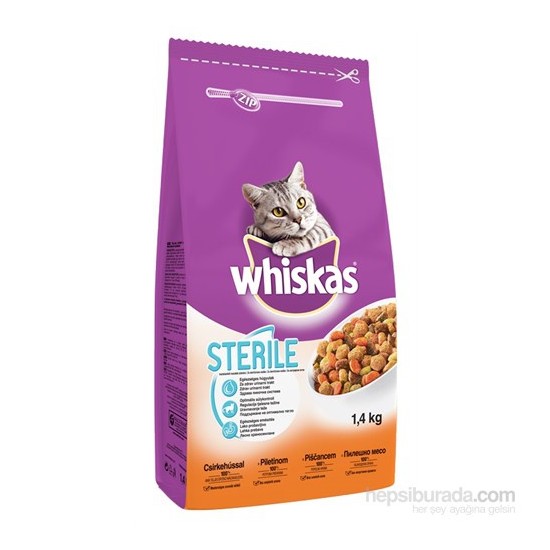 Whiskas Steril Tavuklu Kuru Kedi Maması 1,4 Kg Fiyatı