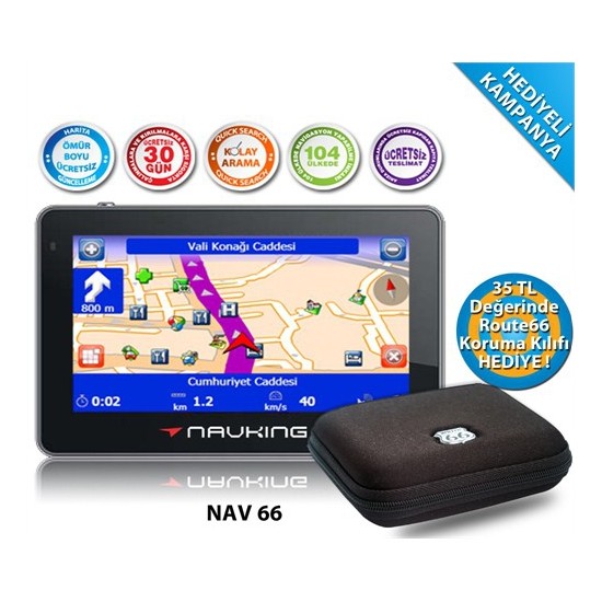 Navking 4,3 Inc Nav 66 Navigasyon Cihazı ( Ömür Boyu Ücretsiz Harita Güncelleme )