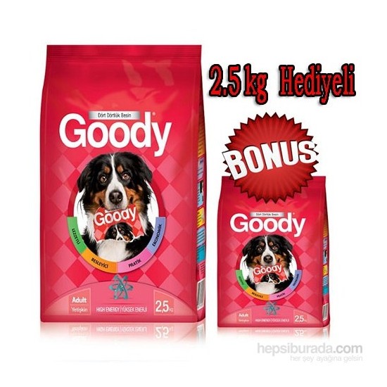 Goody Yüksek Enerjili Kuru Köpek Maması 15 Kg + 2.5 Kg Fiyatı