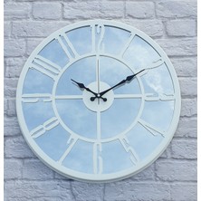 Markakanvas Metal  Aynalı Duvar Saati  ( Çap 50 cm -Çap 80 cm )