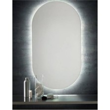 Toprak Dekor 70 x 40 cm Oval Banyo Aynası Ledli Ayna