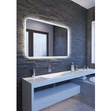 Toprak Dekor 70 x 60 cm Ledli Ayna Banyo Aynası