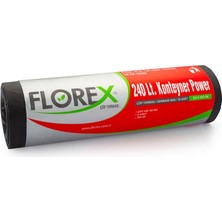 Florex 240 Litre Konteyner Power Siyah Çöp Torbası