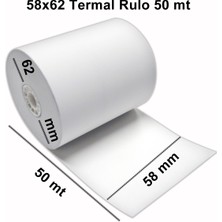 58 x 50 M Akaryakıt Pompa Rulosu Beko Baskılı 50\'li Paket