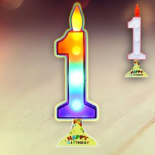 Süsle Bebek ve Parti Pilli Led Rakam MuM Çok Renkli Işık 19,00 cm x 6,50 cm, Pembe - 1