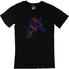 Cix Fransa Şehir Isimli Siyah Tişört